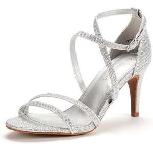 image:imageDREAM PAIRS Womens Fashion Stilettos Open Toe Pump Heel SandalsSilverGlitter