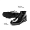 image:imageDREAM PAIRS Boys Dress Boots Laceup Formal Shoes with Side Zipper
