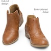 image:imageDREAM PAIRS Girls Booties Ankle Short Cowgirl Cowboy Western Boots