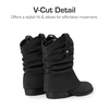 image:imageDREAM PAIRS Girls Cowboy Cowgirl Boots 2in1 Western Removable Cuff Fold Over Embroidered Fashion Mid Calf ShoesBlack