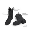 image:imageDREAM PAIRS Girls Cowboy Cowgirl Boots 2in1 Western Removable Cuff Fold Over Embroidered Fashion Mid Calf ShoesBlack