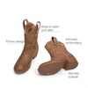 image:imageDREAM PAIRS Girls Cowboy Cowgirl Boots 2in1 Western Removable Cuff Fold Over Embroidered Fashion Mid Calf ShoesCamel
