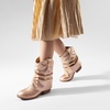 image:imageDREAM PAIRS Girls Cowboy Cowgirl Boots 2in1 Western Removable Cuff Fold Over Embroidered Fashion Mid Calf ShoesRose Gold
