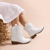 image:imageDREAM PAIRS Girls Cowboy Cowgirl Boots 2in1 Western Removable Cuff Fold Over Embroidered Fashion Mid Calf ShoesWhite
