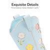 image:imageDREAM PAIRS Girls Cowboy Cowgirl Boots Floral Embroidered Western Square Toe Mid Calf Toddler Little Big Kid for Birthday Party ConcertLight Blue