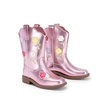 image:imageDREAM PAIRS Girls Cowboy Cowgirl Boots Floral Embroidered Western Square Toe Mid Calf Toddler Little Big Kid for Birthday Party ConcertPink
