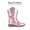 image:imageDREAM PAIRS Girls Cowboy Cowgirl Boots Floral Embroidered Western Square Toe Mid Calf Toddler Little Big Kid for Birthday Party ConcertPink