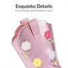 image:imageDREAM PAIRS Girls Cowboy Cowgirl Boots Floral Embroidered Western Square Toe Mid Calf Toddler Little Big Kid for Birthday Party ConcertPink