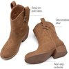 image:imageDREAM PAIRS Girls Cowgirl Boots Cowboy Boots with Low Heel Western Embroidered Fashion Mid Calf Shoes for ToddlerLittle KidBig KidCamel