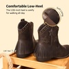 image:imageDREAM PAIRS Girls Cowgirl Cowboy Ankle Western Boots Side Zipper Riding Shoes with Tassel Little KidBig KidBrown