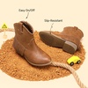 image:imageDREAM PAIRS Girls Cowgirl Cowboy Ankle Western Boots Side Zipper Riding Shoes with Tassel Little KidBig KidCamel