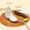 image:imageDREAM PAIRS Girls Cowgirl Cowboy Ankle Western Boots Side Zipper Riding Shoes with Tassel Little KidBig KidWhite