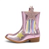 image:imageDREAM PAIRS Girls Cowgirl Cowboy Western Mid Calf Tassel BootsPink