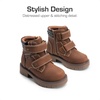 image:imageDREAM PAIRS Kids Ankle Boots Boys Girls Fashion Booties with Hook and Loop ToddlerLittle KidBrown