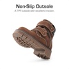 image:imageDREAM PAIRS Kids Ankle Boots Boys Girls Fashion Booties with Hook and Loop ToddlerLittle KidBrown