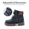 image:imageDREAM PAIRS Kids Ankle Boots Boys Girls Fashion Booties with Hook and Loop ToddlerLittle KidNavy