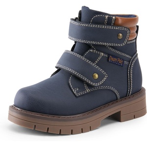 image:imageDREAM PAIRS Kids Ankle Boots Boys Girls Fashion Booties with Hook and Loop ToddlerLittle KidNavy