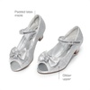 image:imageDREAM PAIRS Girls Heels Dress Shoes Flats for Wedding Bow Flower Princess Shoes for Little KidBig KidSilverglitter