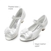 image:imageDREAM PAIRS Girls Heels Dress Shoes Flats for Wedding Bow Flower Princess Shoes for Little KidBig KidWhitepu