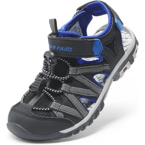 image:imageDREAM PAIRS Boys Girls ClosedToe Outdoor Summer Water Sport Sandals for ToddlerLittleBig KidBlackGreyBlue