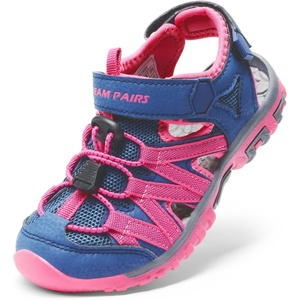 image:imageDREAM PAIRS Boys Girls ClosedToe Outdoor Summer Water Sport Sandals for ToddlerLittleBig KidDark BlueHot Pink