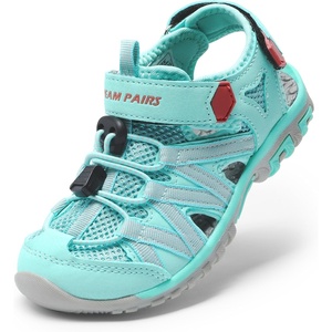 image:imageDREAM PAIRS Boys Girls ClosedToe Outdoor Summer Water Sport Sandals for ToddlerLittleBig KidLightGreenCoral