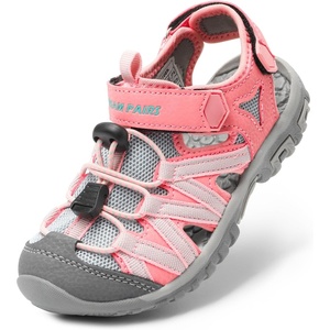image:imageDREAM PAIRS Boys Girls ClosedToe Outdoor Summer Water Sport Sandals for ToddlerLittleBig KidPinkGreyGreen