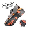 image:imageDREAM PAIRS Boys Girls Outdoor Summer Water Sport Athletic Sandals for ToddlerLittleBig KidDarkGreyOrange