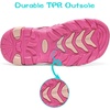 image:imageDREAM PAIRS Boys Girls Outdoor Summer Water Sport Athletic Sandals for ToddlerLittleBig KidFuchsiaShellPink