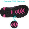 image:imageDREAM PAIRS Boys Girls Outdoor Summer Water Sport Athletic Sandals for ToddlerLittleBig KidNavyFuchsiaMint