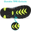 image:imageDREAM PAIRS Boys Girls Outdoor Summer Water Sport Athletic Sandals for ToddlerLittleBig KidRoyalNeonGreenLightGrey