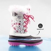 image:imageDREAM PAIRS Boys Girls Snow Boots WaterResistant Outdoor Warm Cozy AntiSlip Mid Calf Faux Fur Lining Insulated Winter Shoes for LittleBig KidsWhiteFuchsia