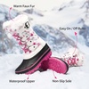 image:imageDREAM PAIRS Boys Girls Snow Boots WaterResistant Outdoor Warm Cozy AntiSlip Mid Calf Faux Fur Lining Insulated Winter Shoes for LittleBig KidsWhiteFuchsia