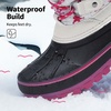 image:imageDREAM PAIRS Boys Girls Snow Boots WaterResistant Outdoor Warm Cozy AntiSlip Mid Calf Faux Fur Lining Insulated Winter Shoes for LittleBig KidsWhiteFuchsia
