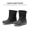 image:imageDREAM PAIRS Boys Girls Snow Boots WaterResistant Outdoor Warm Cozy AntiSlip Mid Calf Faux Fur Lining Winter Shoes for ToddlerLittleBig KidsBlack