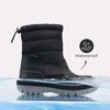 image:imageDREAM PAIRS Boys Girls Snow Boots WaterResistant Outdoor Warm Cozy AntiSlip Mid Calf Faux Fur Lining Winter Shoes for ToddlerLittleBig KidsBlack