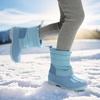 image:imageDREAM PAIRS Boys Girls Snow Boots WaterResistant Outdoor Warm Cozy AntiSlip Mid Calf Faux Fur Lining Winter Shoes for ToddlerLittleBig KidsBlue
