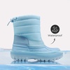 image:imageDREAM PAIRS Boys Girls Snow Boots WaterResistant Outdoor Warm Cozy AntiSlip Mid Calf Faux Fur Lining Winter Shoes for ToddlerLittleBig KidsBlue