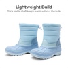 image:imageDREAM PAIRS Boys Girls Snow Boots WaterResistant Outdoor Warm Cozy AntiSlip Mid Calf Faux Fur Lining Winter Shoes for ToddlerLittleBig KidsBlue