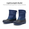 image:imageDREAM PAIRS Boys Girls Snow Boots WaterResistant Outdoor Warm Cozy AntiSlip Mid Calf Faux Fur Lining Winter Shoes for ToddlerLittleBig KidsNavy