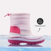 image:imageDREAM PAIRS Boys Girls Snow Boots WaterResistant Outdoor Warm Cozy AntiSlip Mid Calf Faux Fur Lining Winter Shoes for ToddlerLittleBig KidsPink
