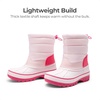 image:imageDREAM PAIRS Boys Girls Snow Boots WaterResistant Outdoor Warm Cozy AntiSlip Mid Calf Faux Fur Lining Winter Shoes for ToddlerLittleBig KidsPink