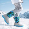 image:imageDREAM PAIRS Boys Snow Boots Waterproof Camouflage Slip Resistant Mid Calf Faux Fur Lining Outdoor Muck Winter Shoes for LittleBig KidsBlueGray