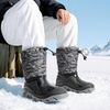 image:imageDREAM PAIRS Boys Snow Boots Waterproof Camouflage Slip Resistant Mid Calf Faux Fur Lining Outdoor Muck Winter Shoes for LittleBig KidsGrayBlack
