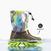 image:imageDREAM PAIRS Boys Snow Boots Waterproof Camouflage Slip Resistant Mid Calf Faux Fur Lining Outdoor Muck Winter Shoes for LittleBig KidsGrayOliver Green