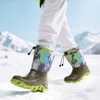 image:imageDREAM PAIRS Boys Snow Boots Waterproof Camouflage Slip Resistant Mid Calf Faux Fur Lining Outdoor Muck Winter Shoes for LittleBig KidsGrayOliver Green