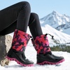 image:imageDREAM PAIRS Boys Snow Boots Waterproof Camouflage Slip Resistant Mid Calf Faux Fur Lining Outdoor Muck Winter Shoes for LittleBig KidsRedBlack