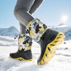 image:imageDREAM PAIRS Boys Snow Boots Waterproof Camouflage Slip Resistant Mid Calf Faux Fur Lining Outdoor Muck Winter Shoes for LittleBig KidsYellowBlack