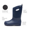 image:imageDREAM PAIRS Boys Waterproof Boots Outdoor Faux Fur Lining Shoes with Handles for Rain Snow Winter Muck Mud and Cold Weather for LittleBig KidsNavy