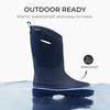 image:imageDREAM PAIRS Boys Waterproof Boots Outdoor Faux Fur Lining Shoes with Handles for Rain Snow Winter Muck Mud and Cold Weather for LittleBig KidsNavy